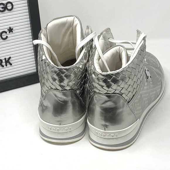 Versace Men Silver Sneakers - Picture 5 of 6
